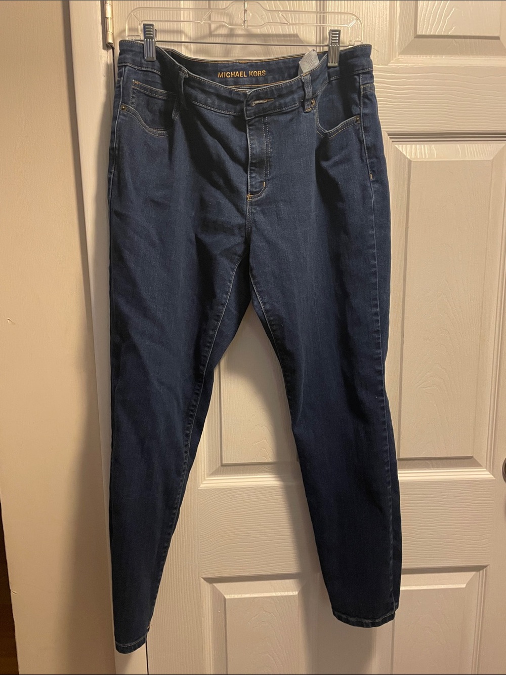 Michael Kors women’s Dark Indigo Skinny Straight Jeans